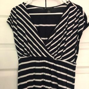 INC Maxi dress size navy and white